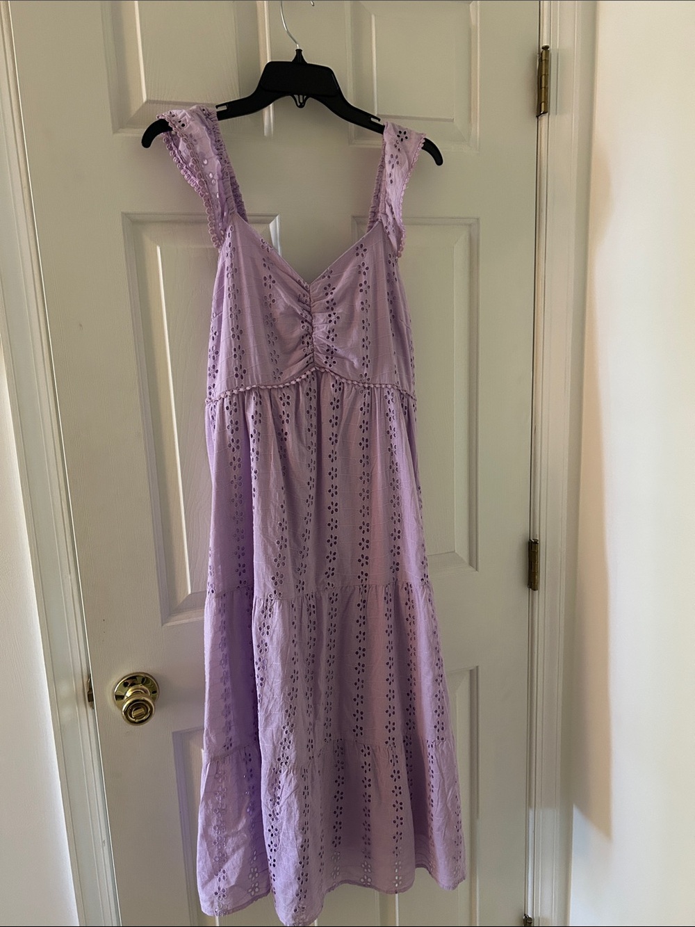 Sincerely Jules Lavender Eyelet Midi Dress